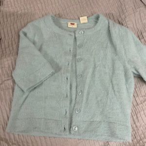 Fuzzy cropped cardigan